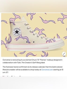 Converse Chuck 70 Hi Golf Le Fleur Flame Mens5 W7 9A~2103-A3 unisex